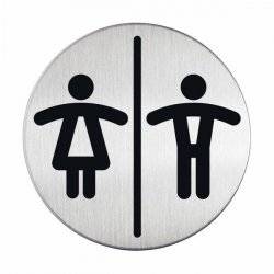 Pictogram Women and Men 4920 Stainless Steel Self-Adhesive Toilet Sign 83mm